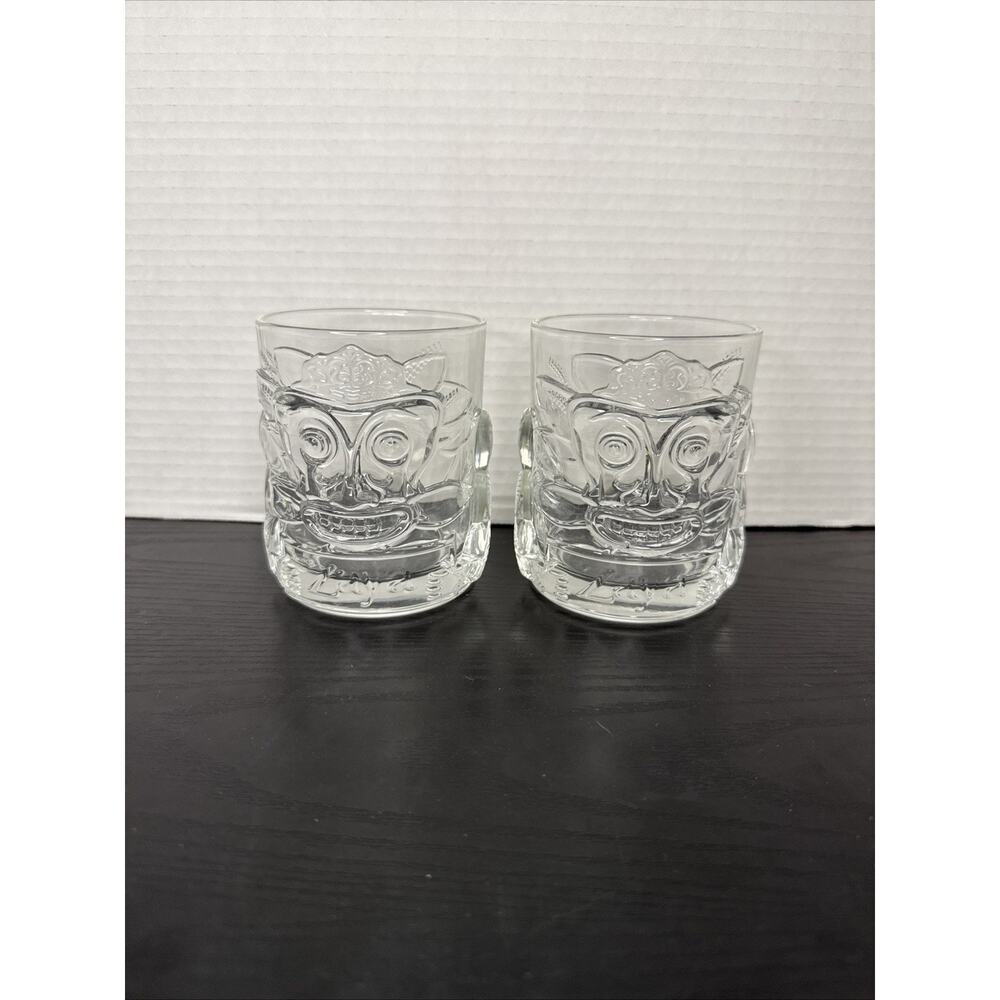 Set Of 2 Zaya Rum Tiki Heavy Rock Glasses, Barware